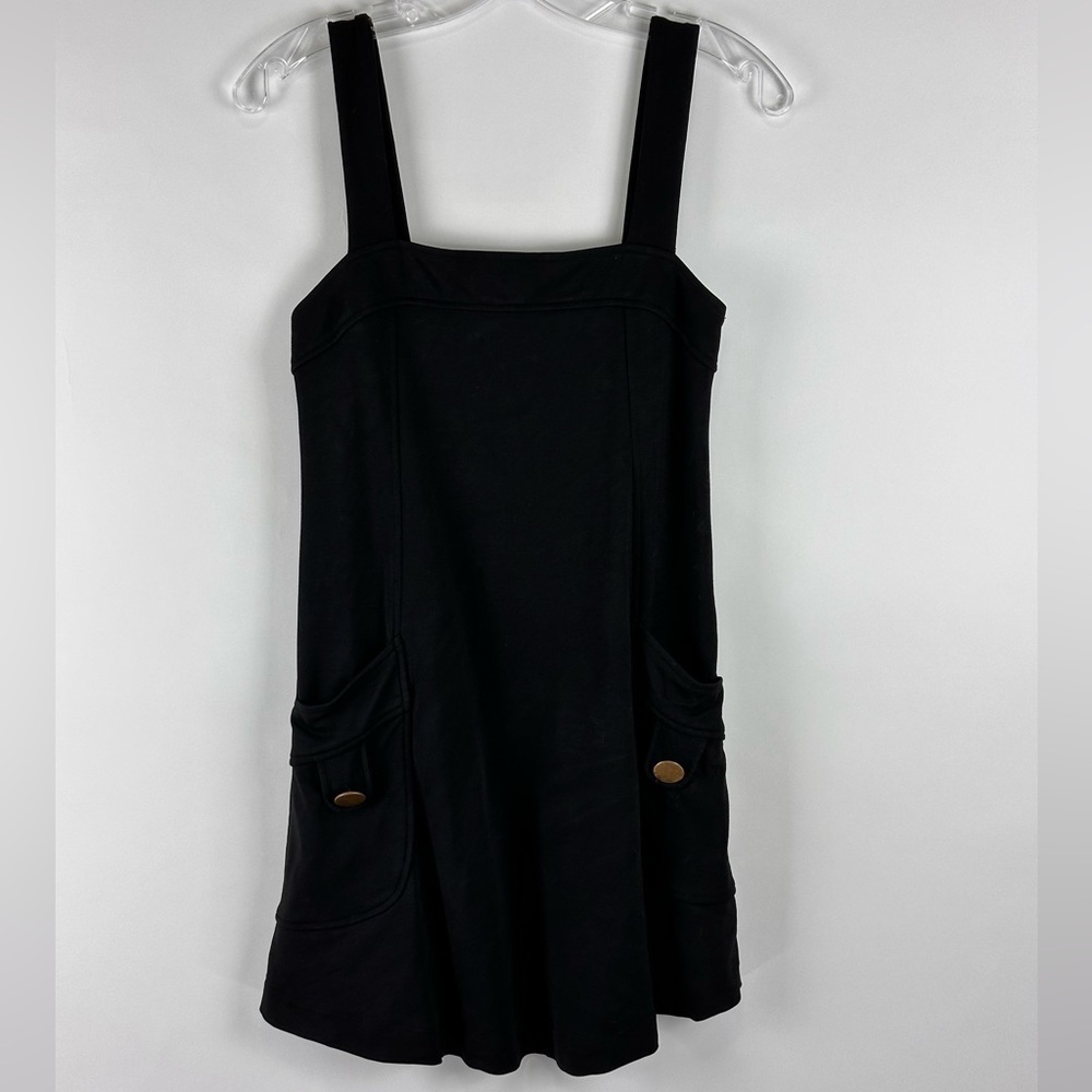 Women's Solid Overall Dress w/ Front Pockets